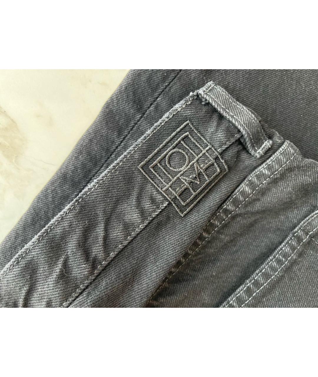 TOTEME Черные хлопковые прямые джинсы, фото 3