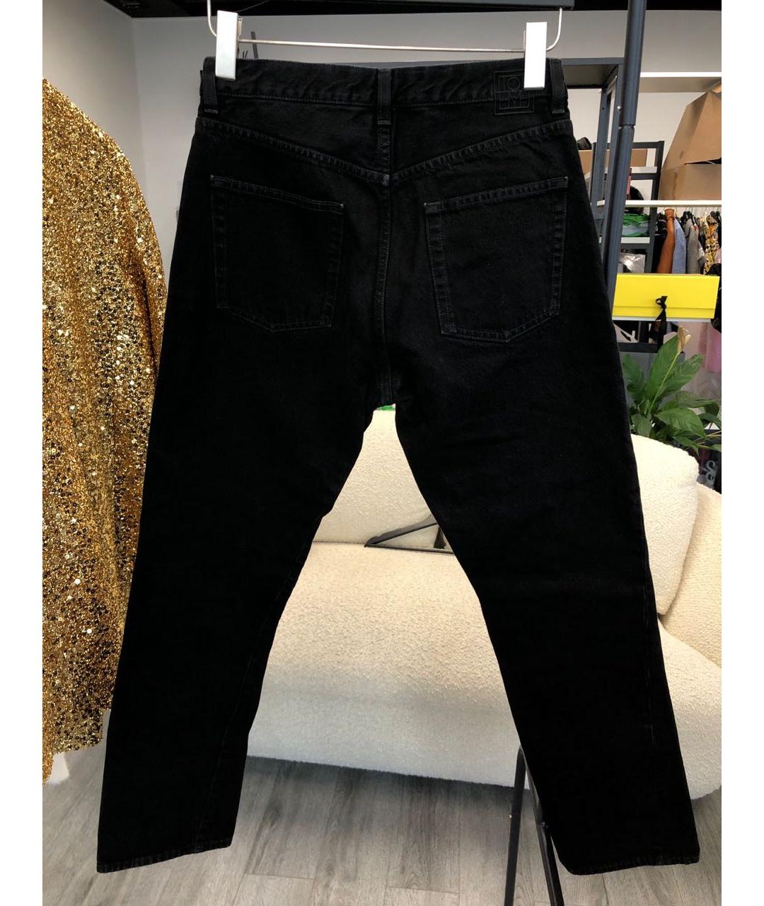 TOTEME Черные хлопковые прямые джинсы, фото 2