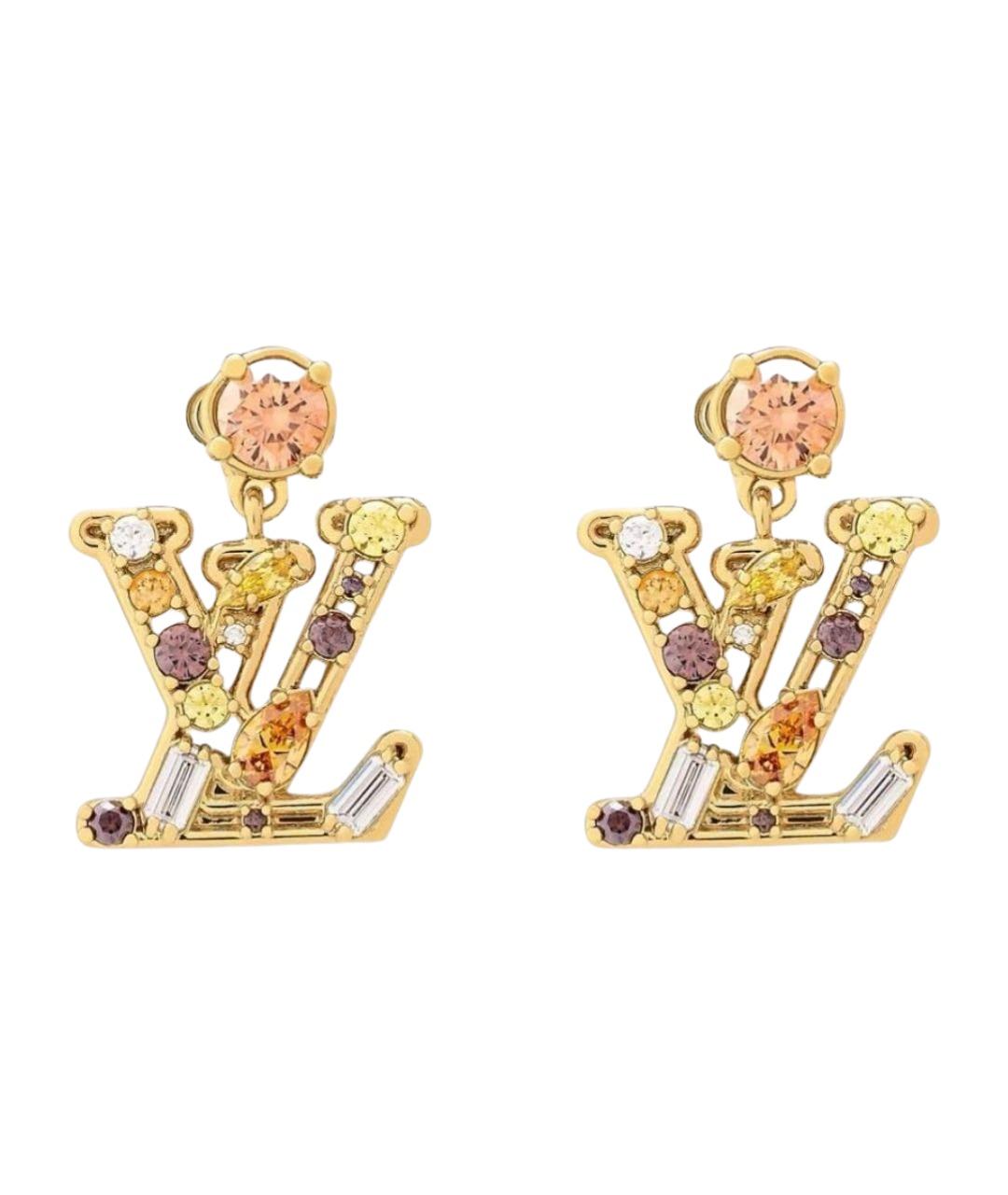 LOUIS VUITTON Золотые латунные серьги, фото 1