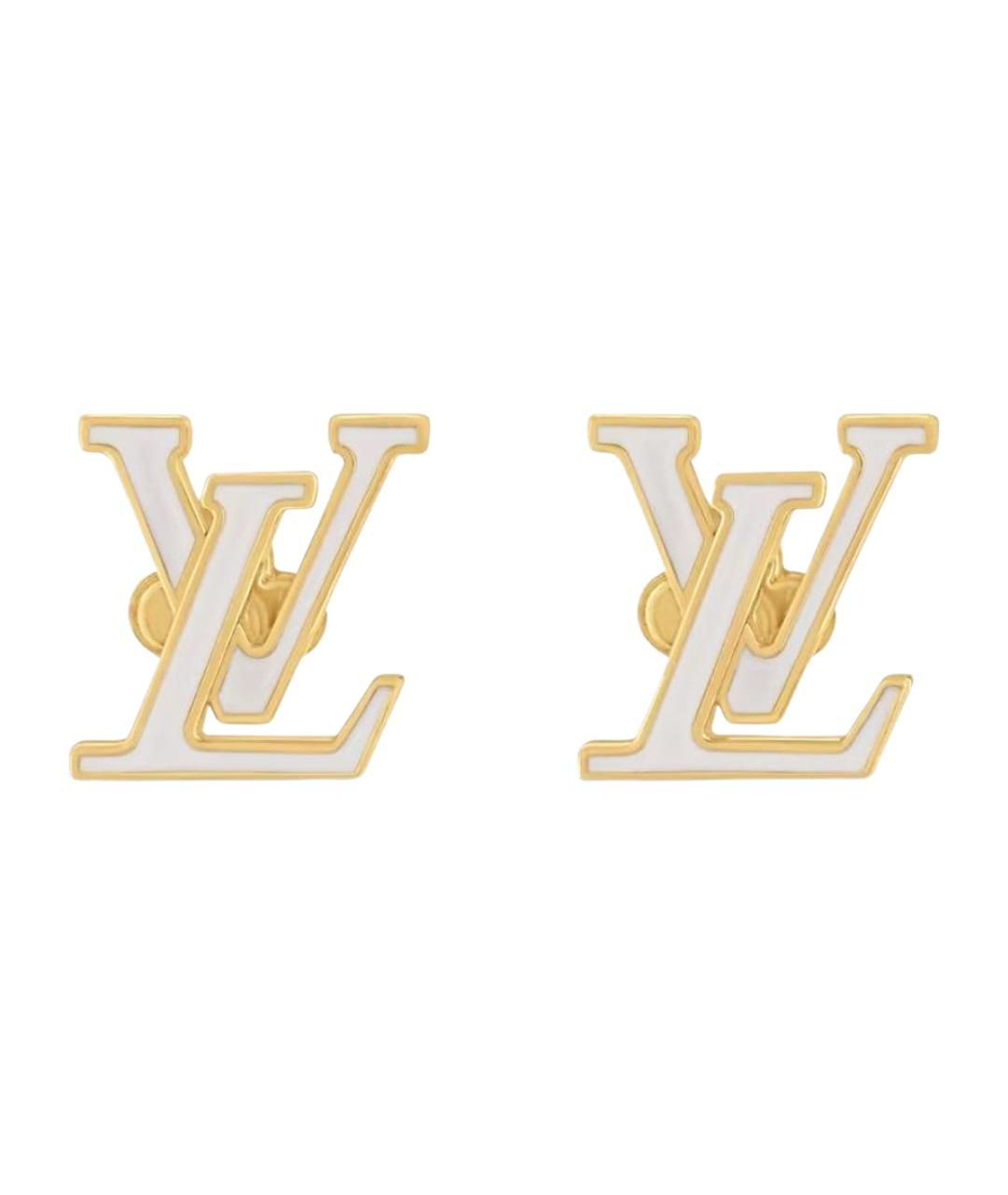 LOUIS VUITTON Золотые латунные серьги, фото 1