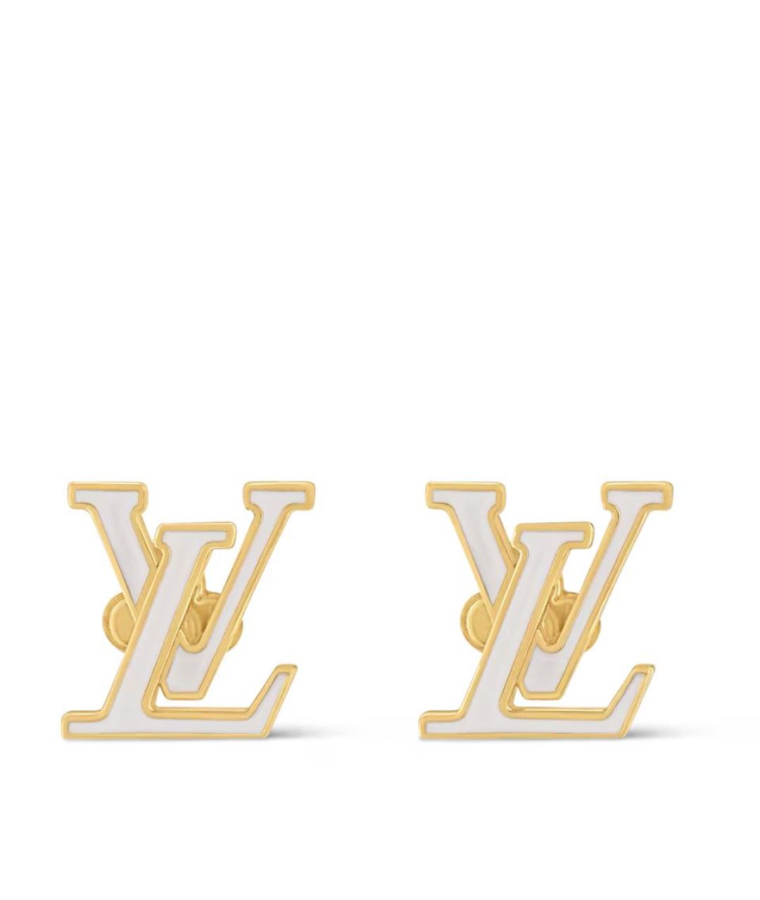 LOUIS VUITTON Золотые латунные серьги, фото 4