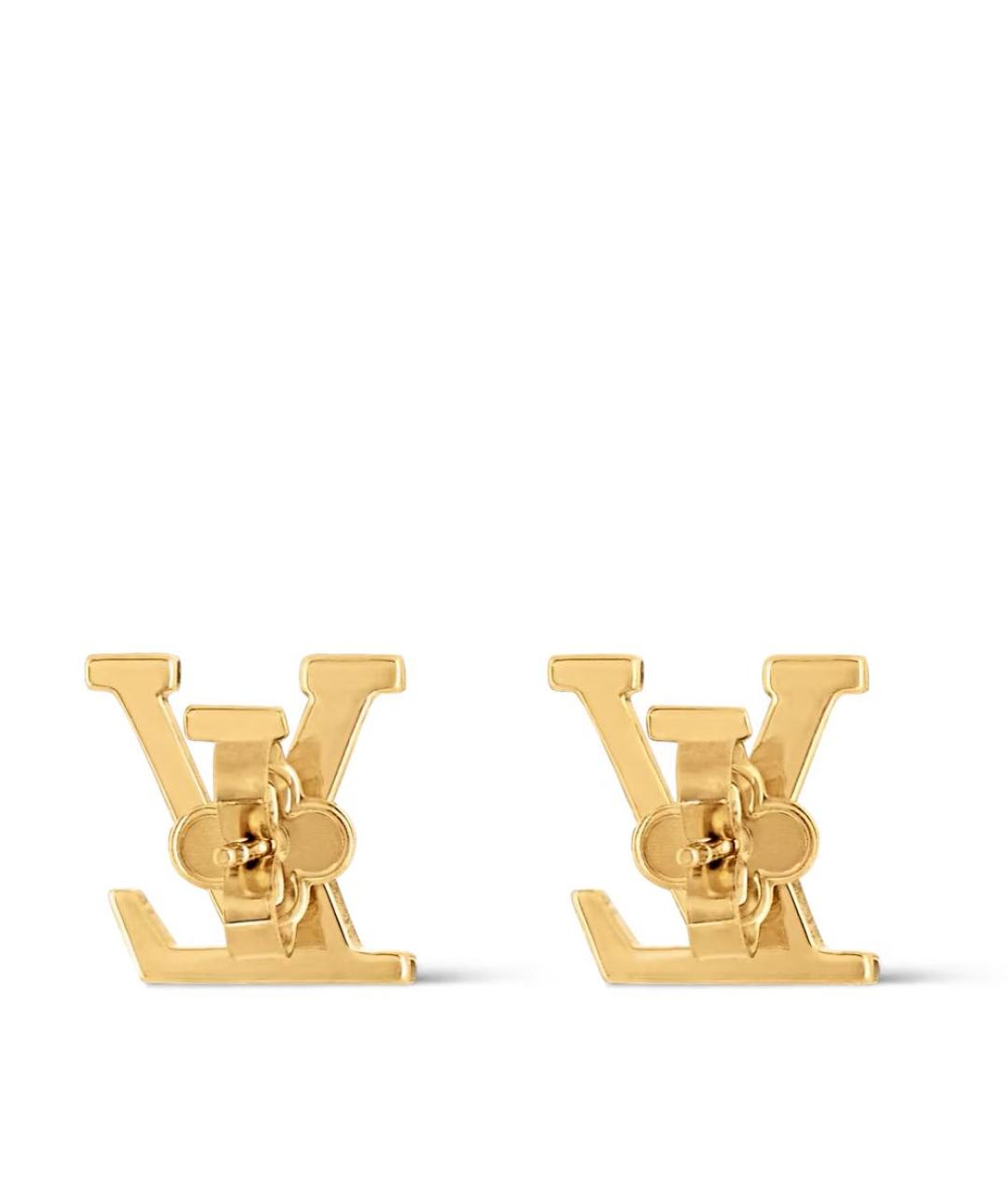 LOUIS VUITTON Золотые латунные серьги, фото 2