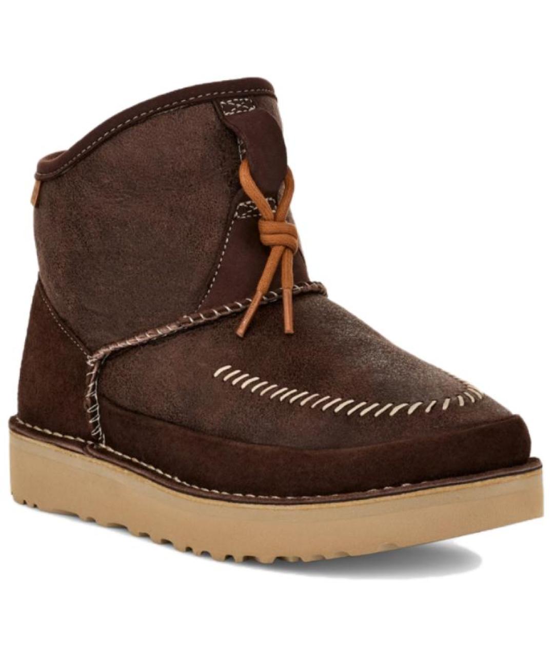 UGG AUSTRALIA Коричневые нубуковые ботинки, фото 3