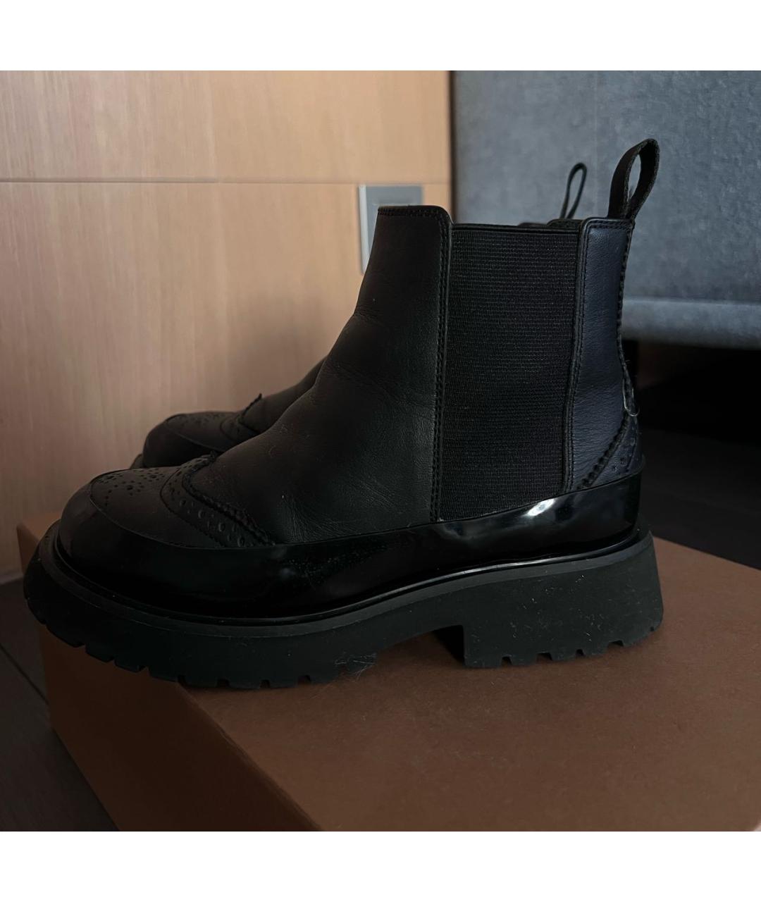 BURBERRY Черные кожаные ботинки, фото 9