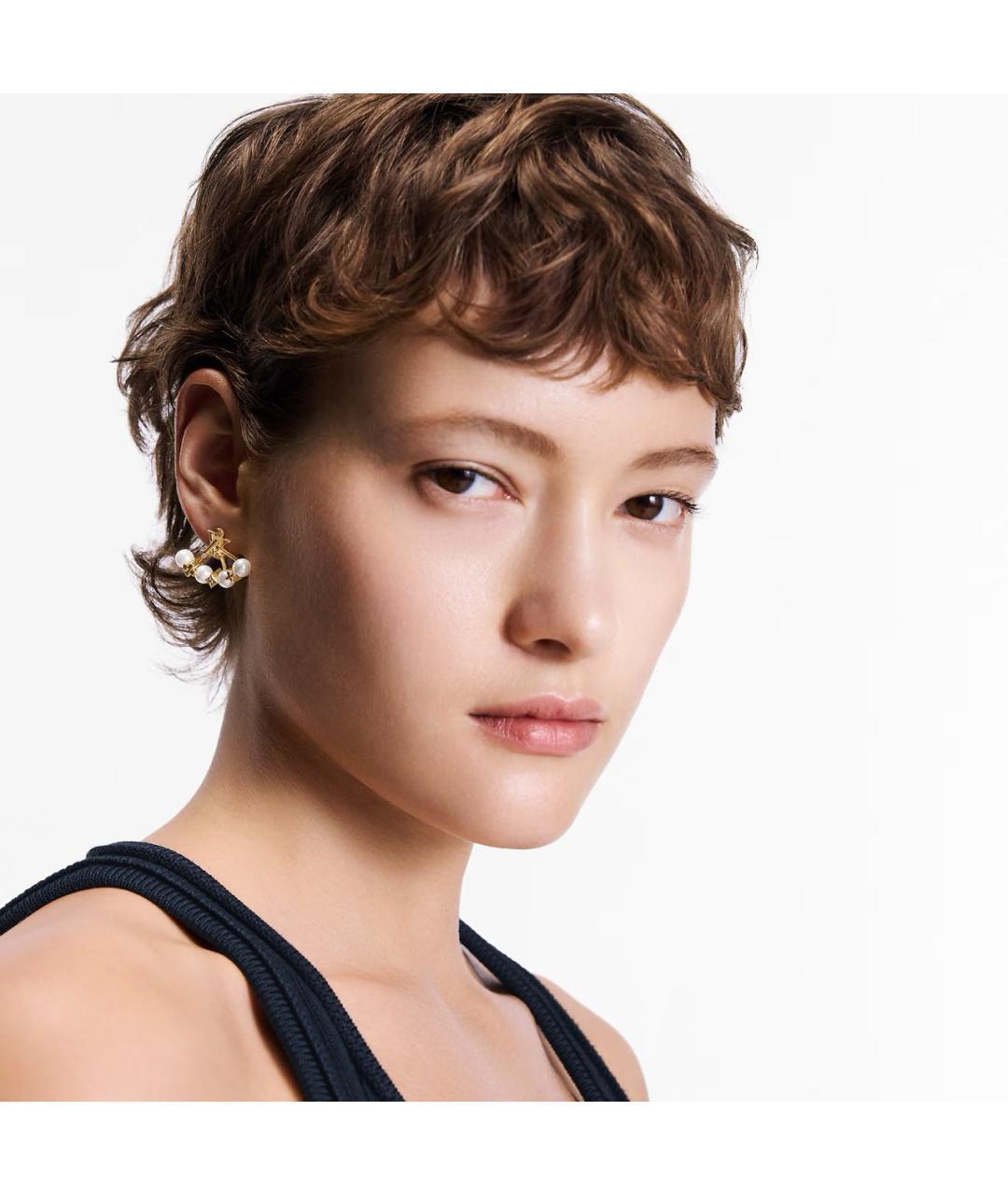 LOUIS VUITTON Золотые латунные серьги, фото 4