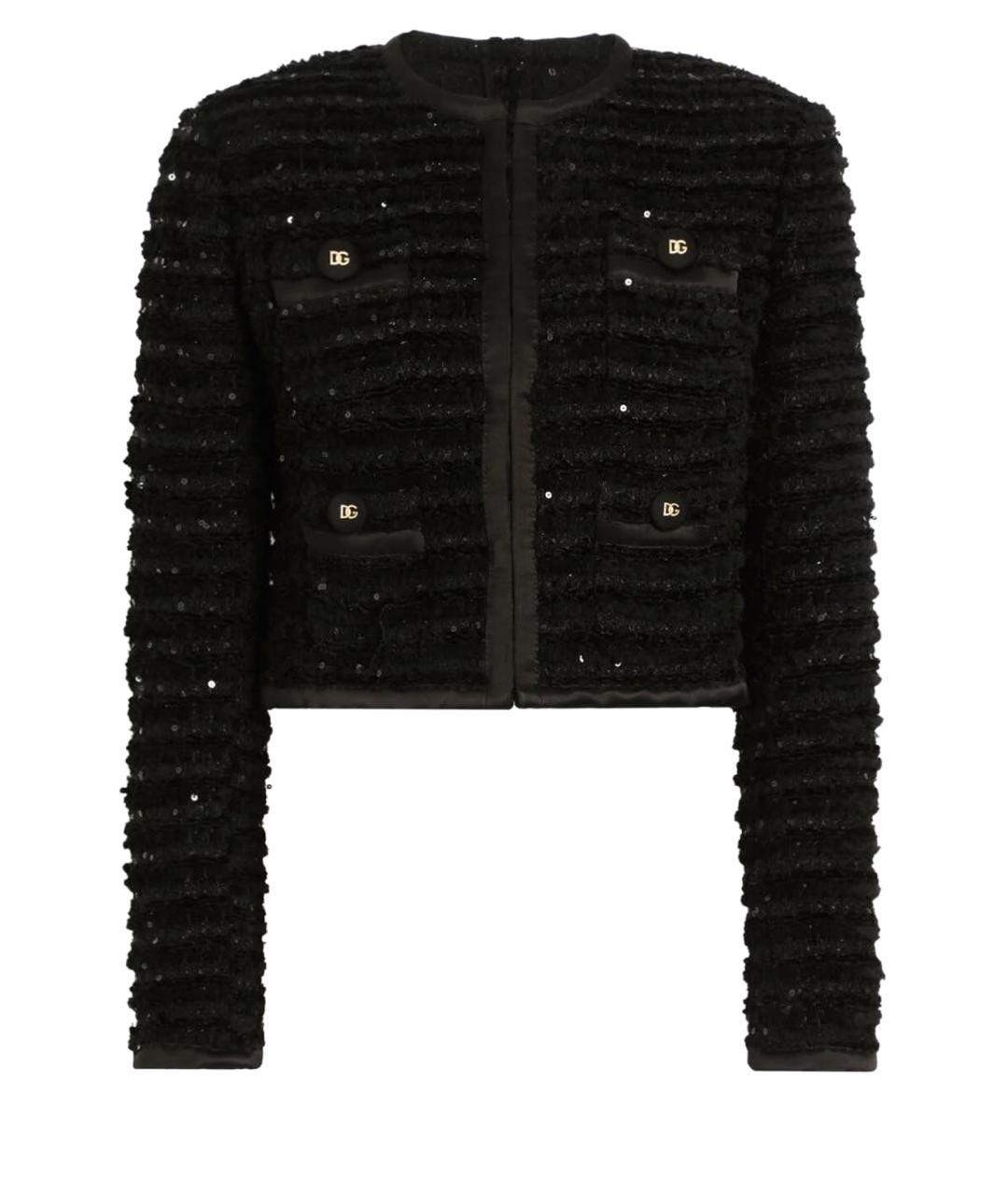 DOLCE&GABBANA Черный вискозный жакет/пиджак, фото 1