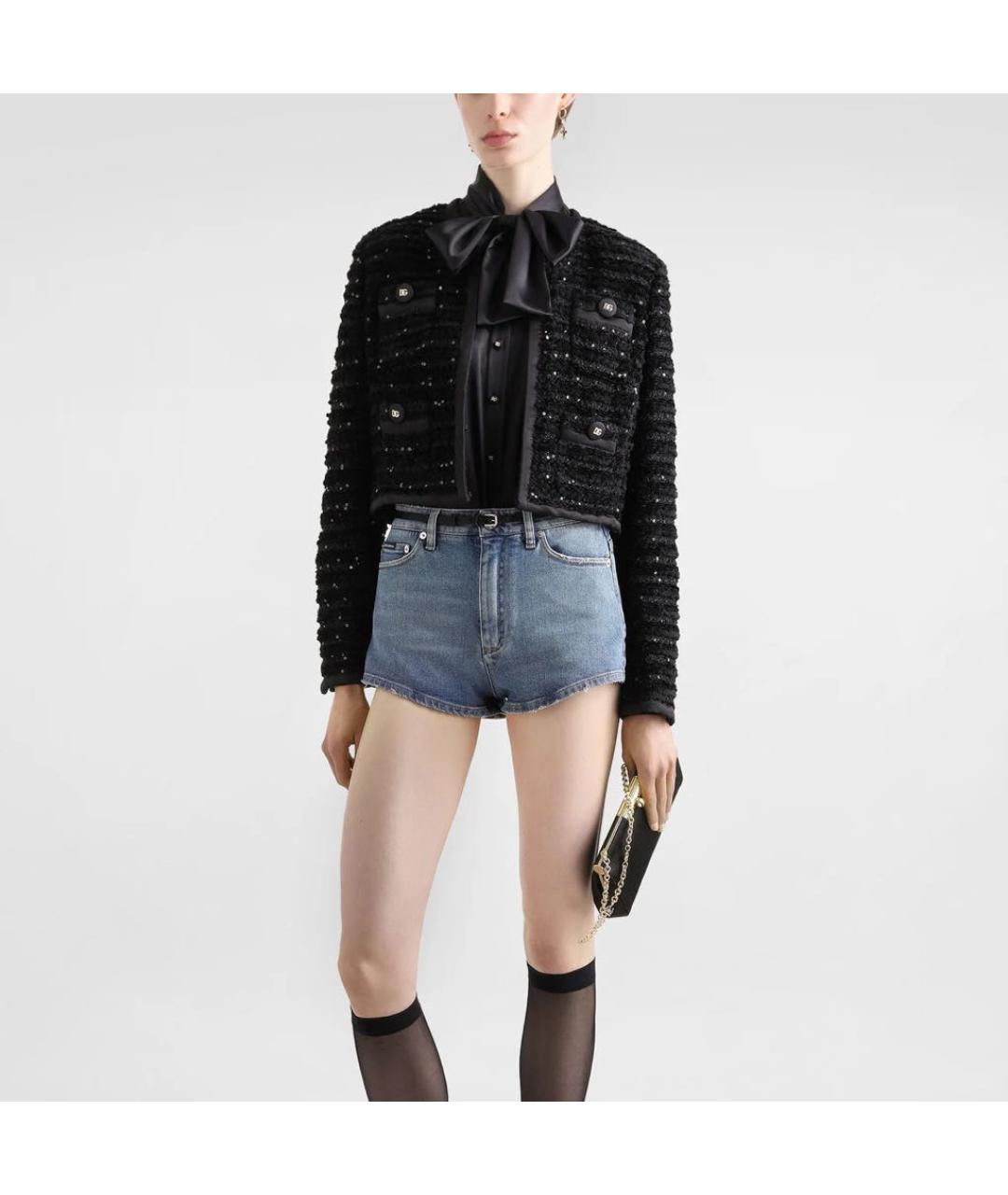 DOLCE&GABBANA Черный вискозный жакет/пиджак, фото 2