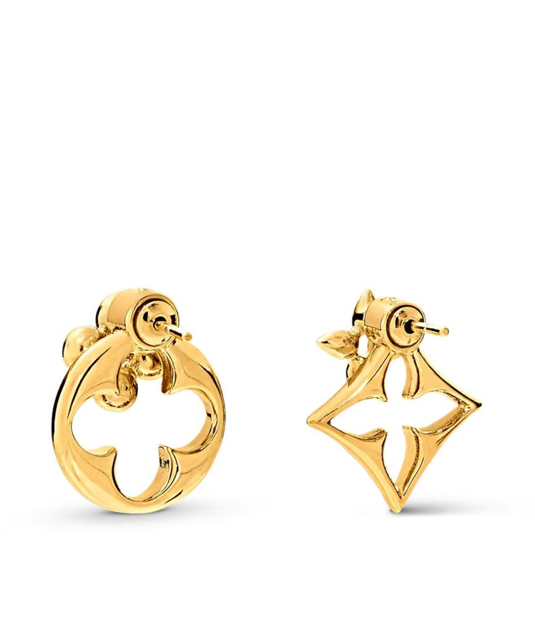 LOUIS VUITTON Золотые латунные серьги, фото 3