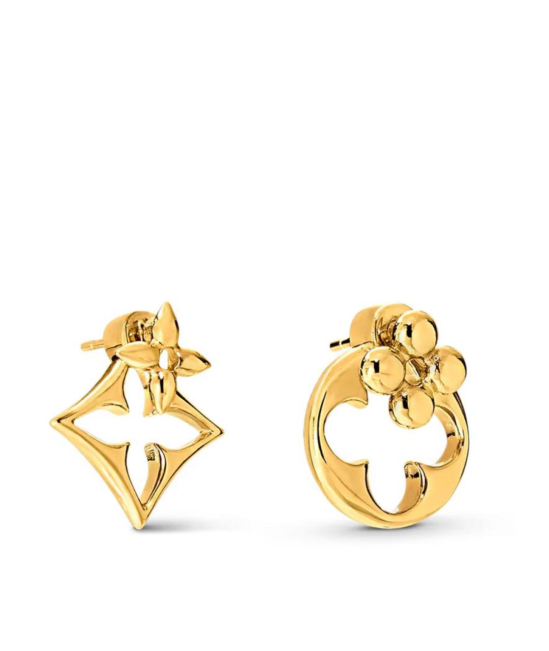 LOUIS VUITTON Золотые латунные серьги, фото 2