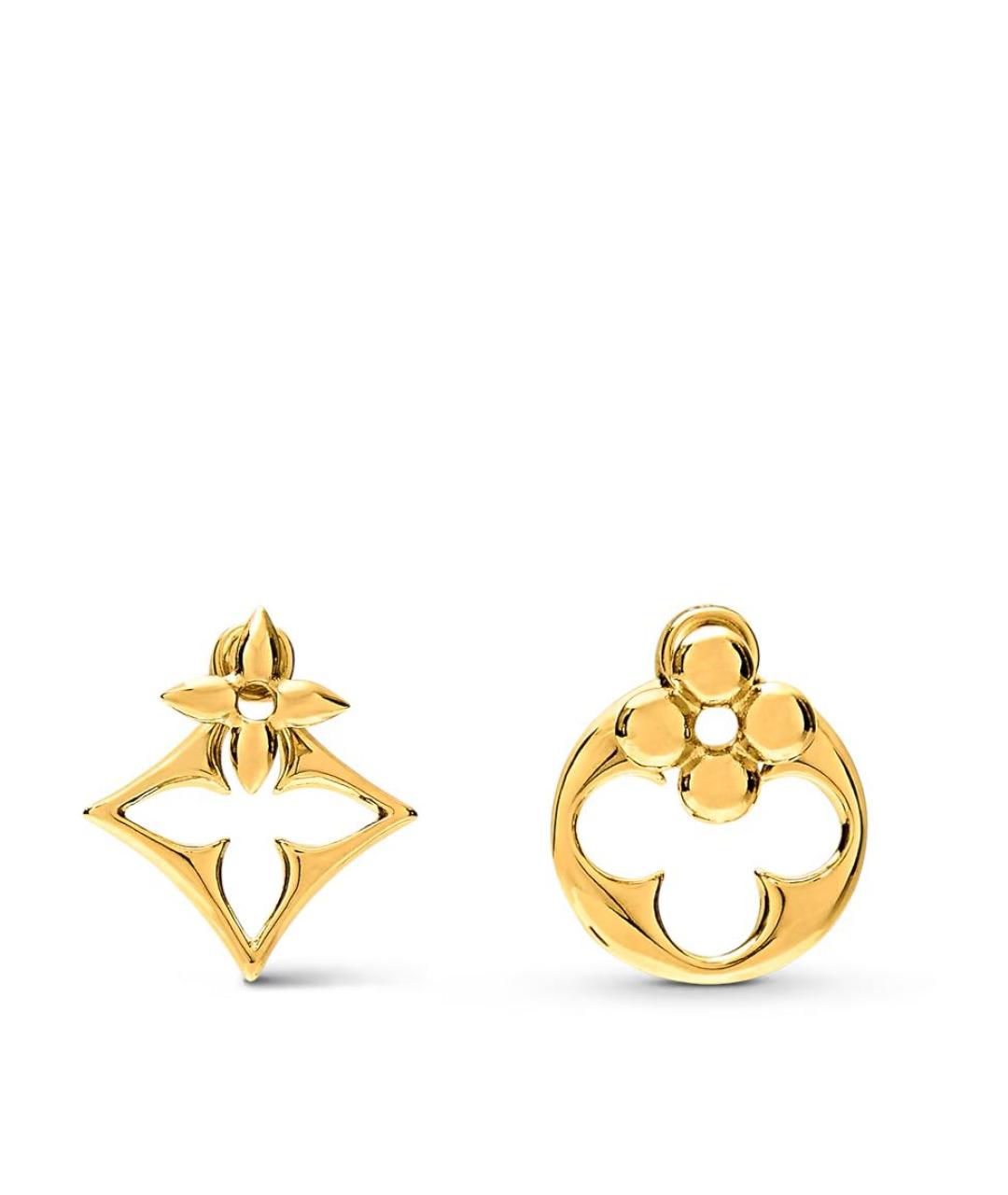 LOUIS VUITTON Золотые латунные серьги, фото 5