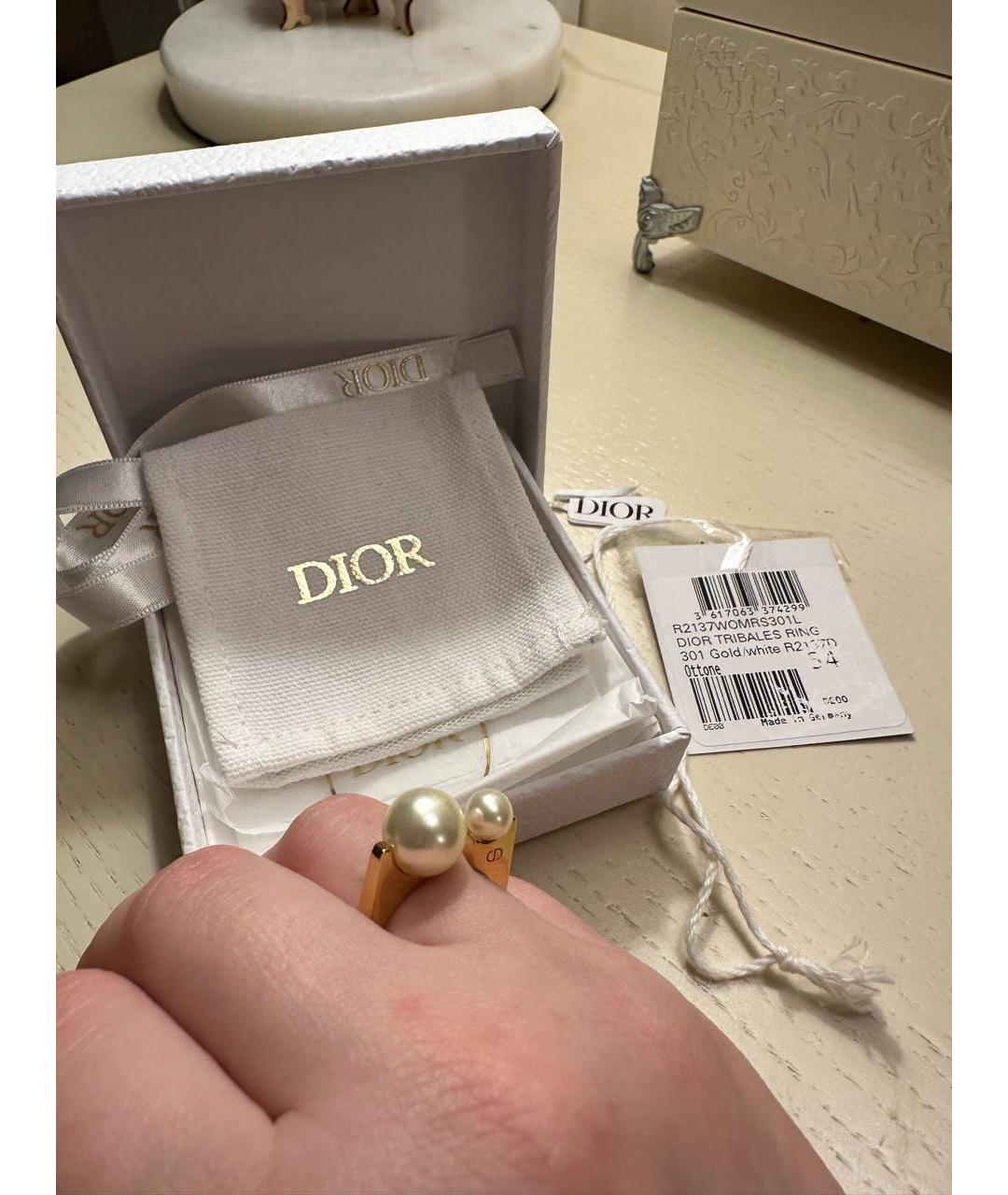 CHRISTIAN DIOR Золотое металлическое кольцо, фото 2