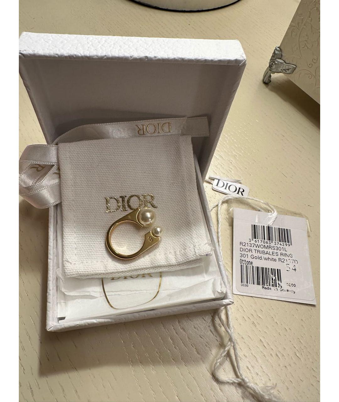 CHRISTIAN DIOR Золотое металлическое кольцо, фото 7