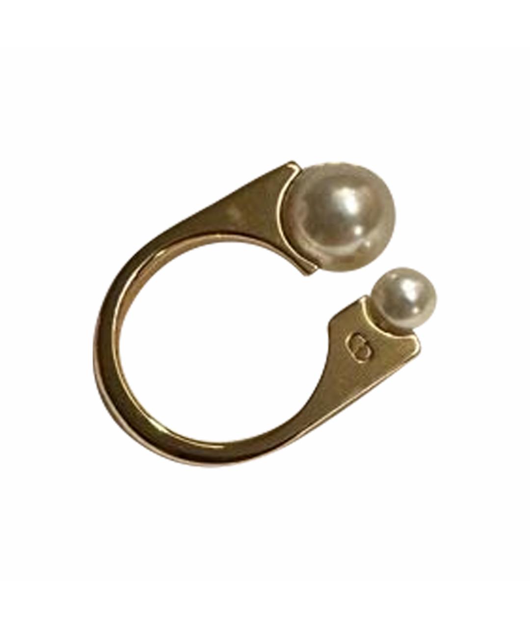 CHRISTIAN DIOR Золотое металлическое кольцо, фото 1