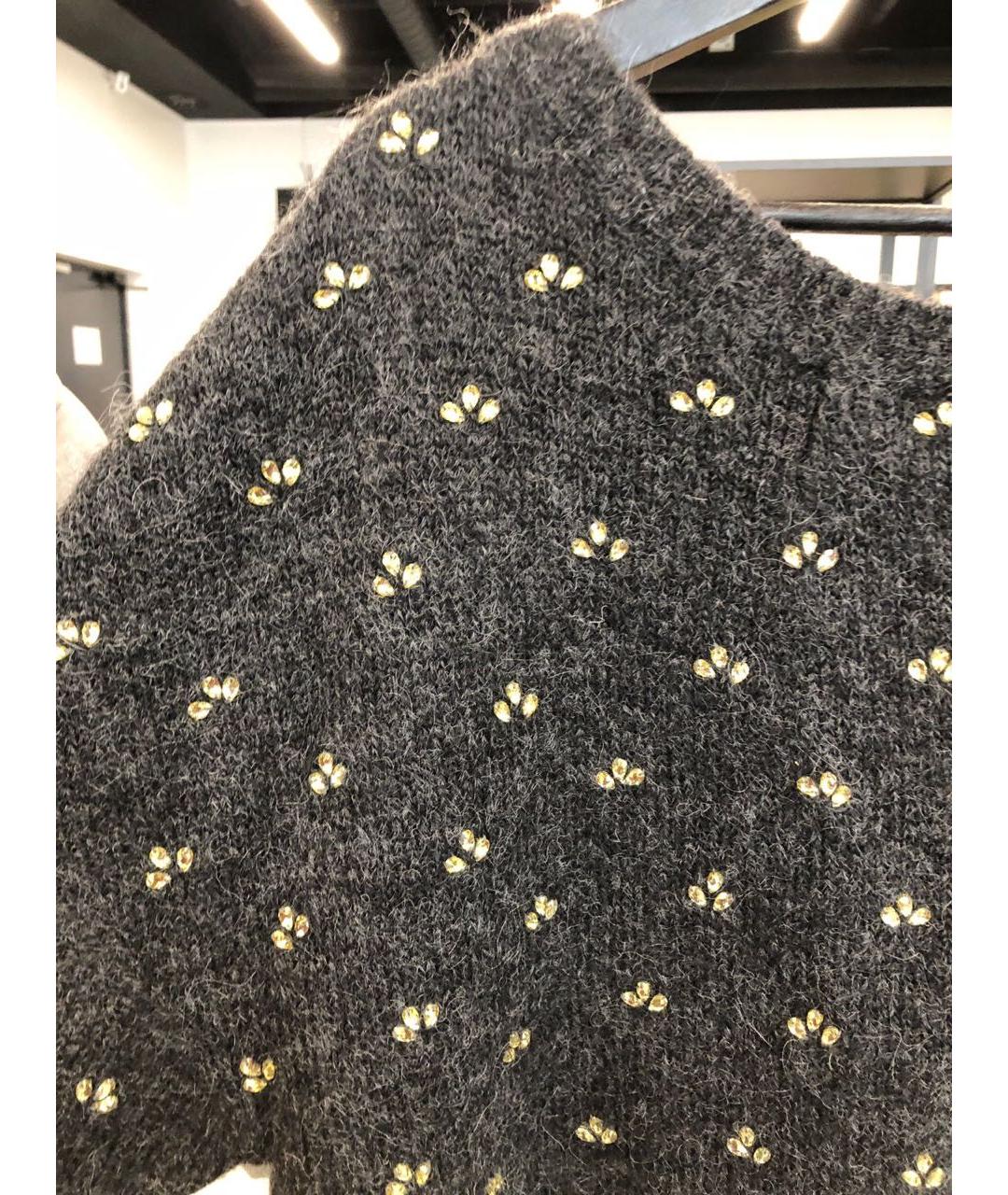 DRIES VAN NOTEN Антрацитовый шерстяной джемпер / свитер, фото 4