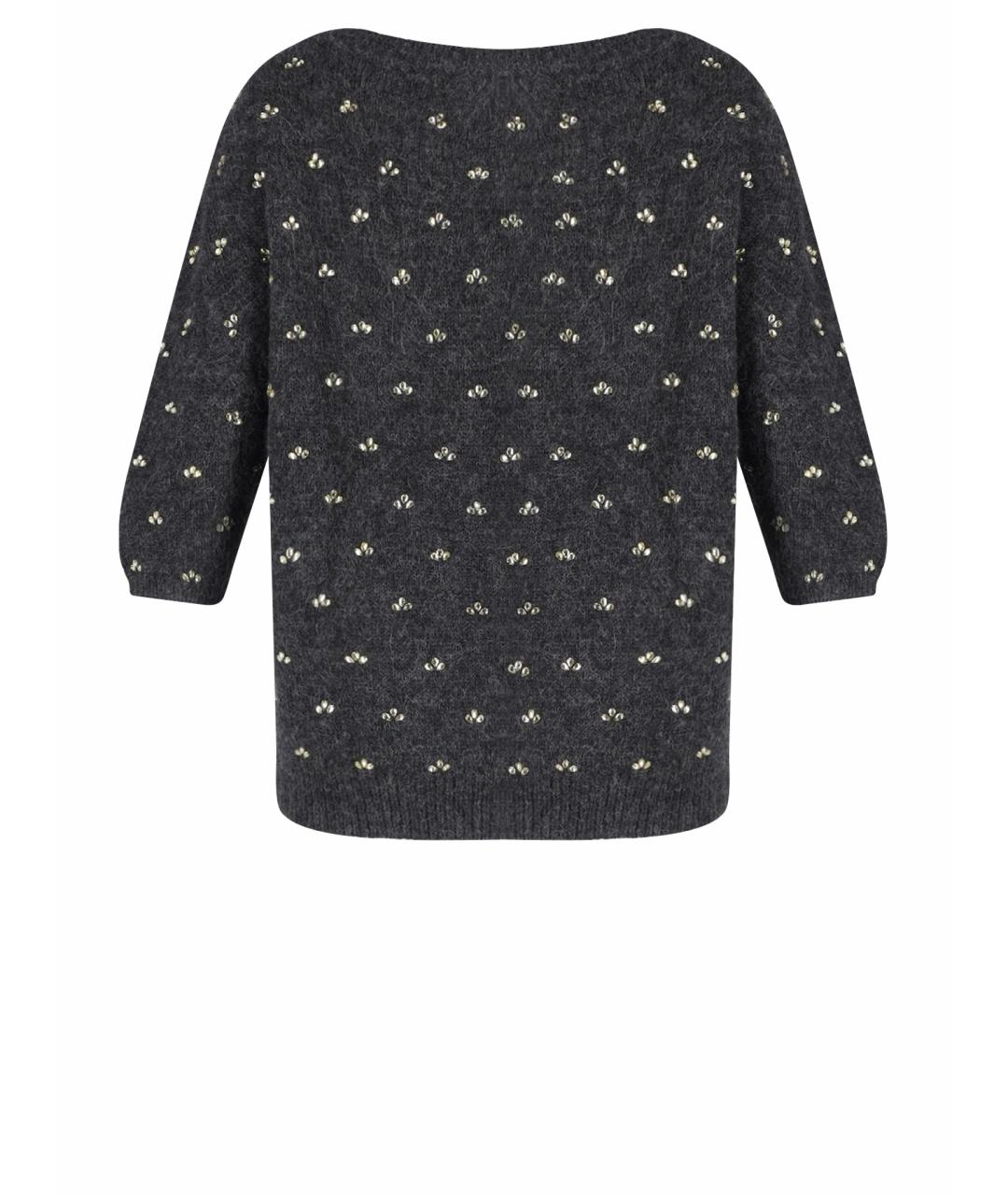 DRIES VAN NOTEN Антрацитовый шерстяной джемпер / свитер, фото 1