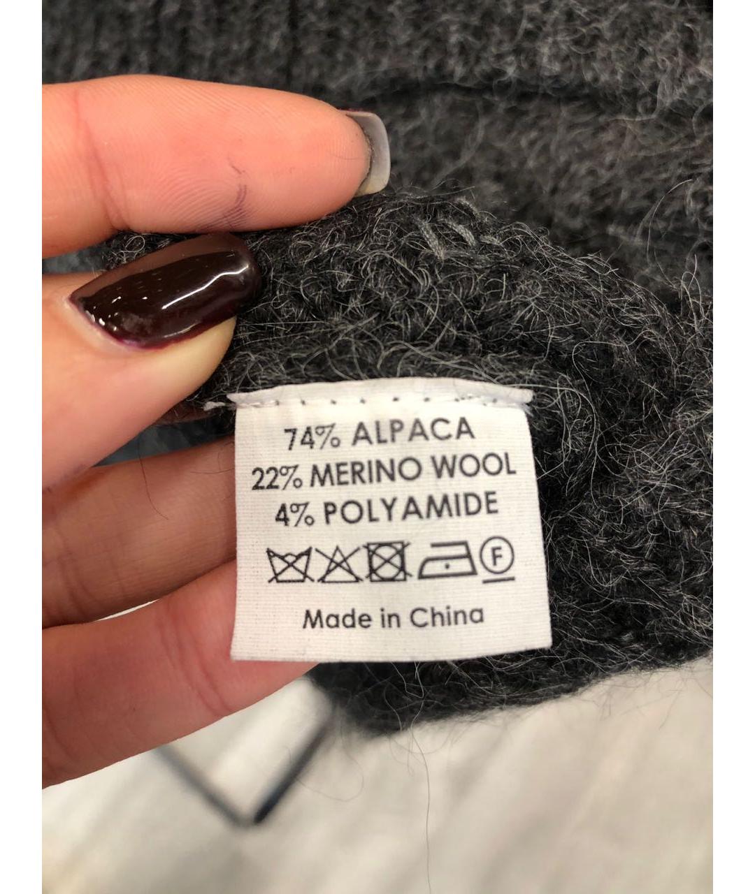 DRIES VAN NOTEN Антрацитовый шерстяной джемпер / свитер, фото 5