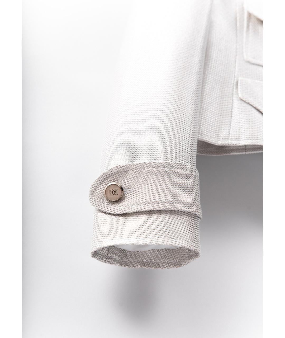 ESCADA Серебрянный хлопковый жакет/пиджак, фото 4