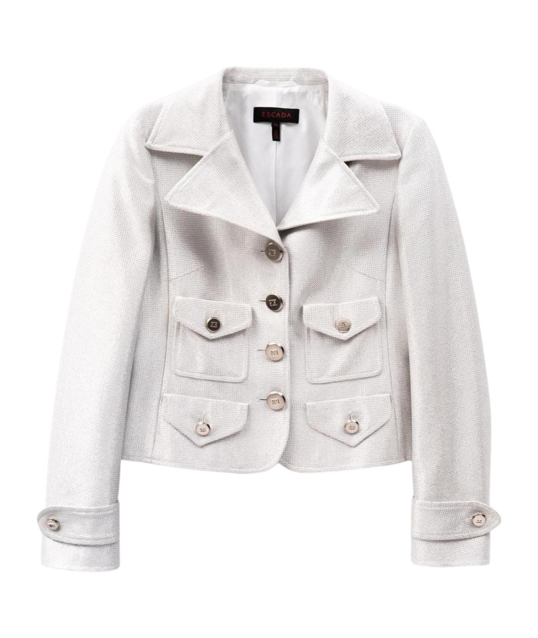 ESCADA Серебрянный хлопковый жакет/пиджак, фото 1