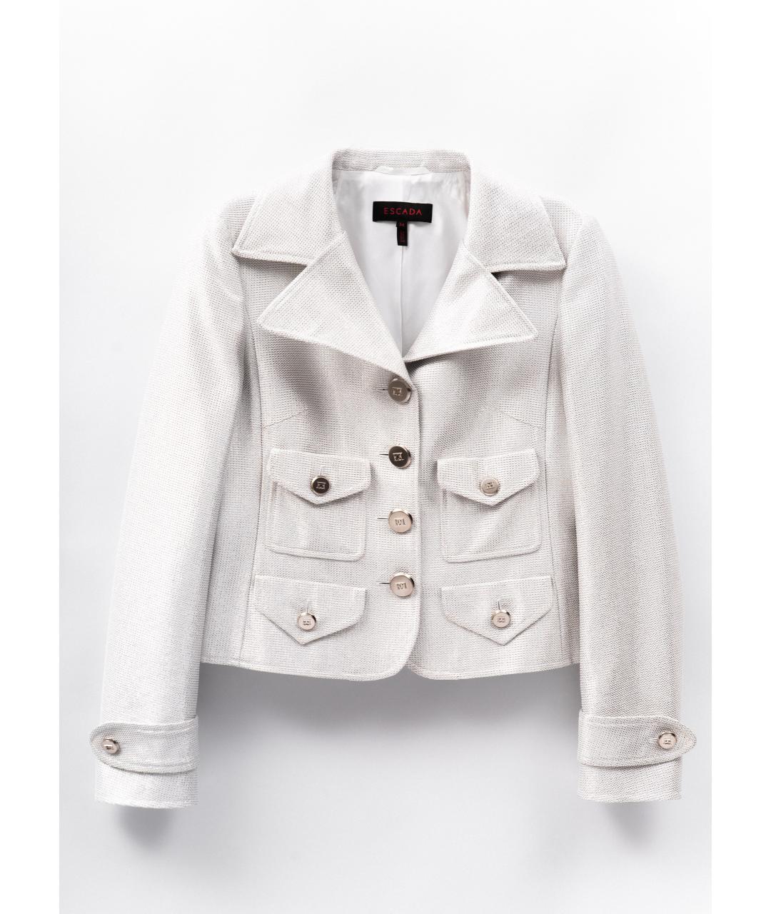 ESCADA Серебрянный хлопковый жакет/пиджак, фото 7