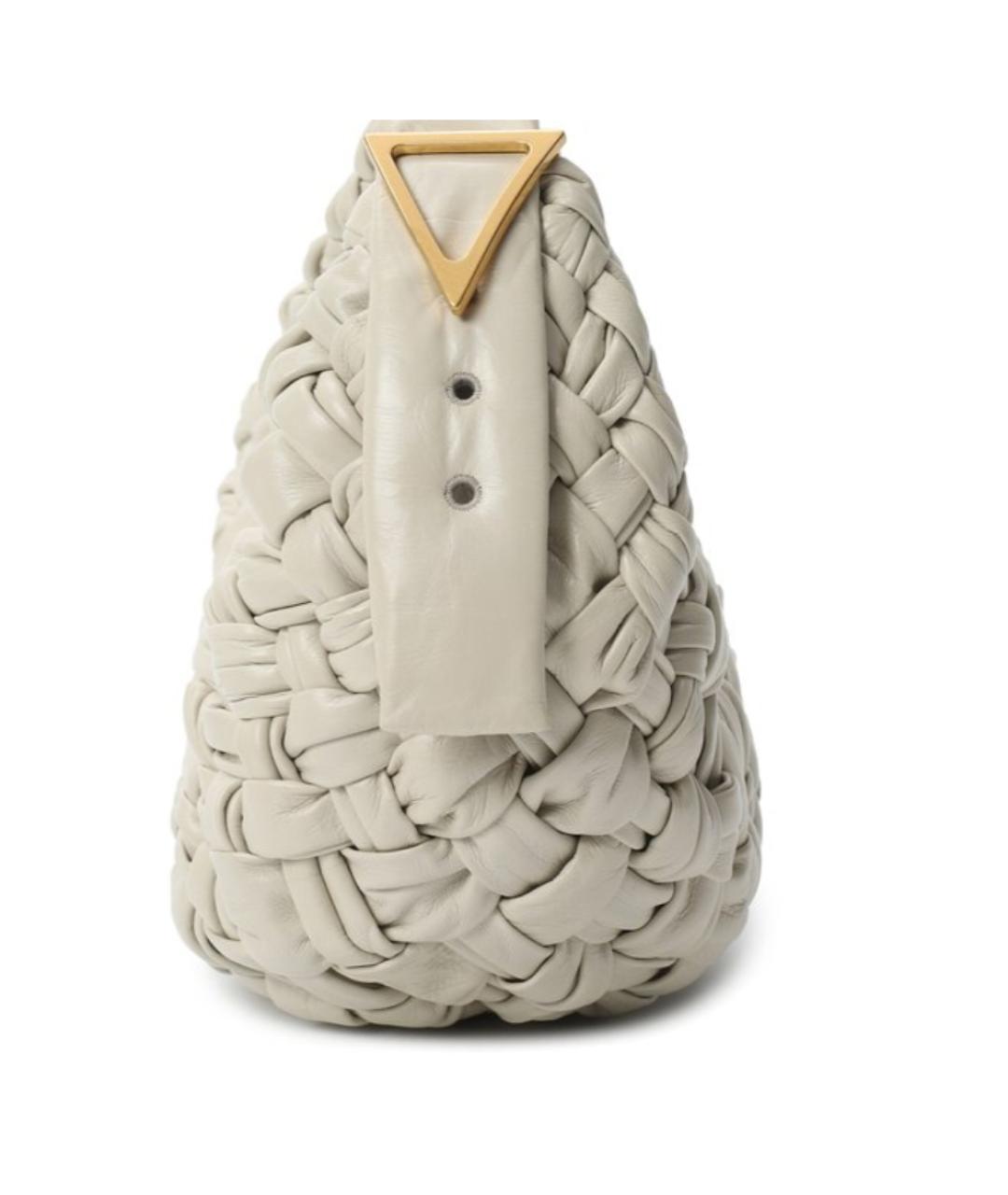 BOTTEGA VENETA Серая кожаная сумка с короткими ручками, фото 5