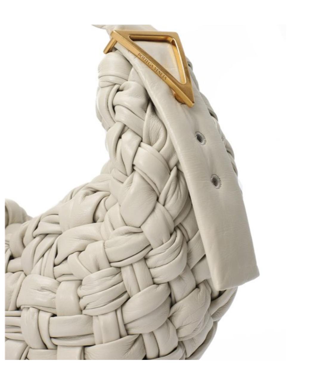 BOTTEGA VENETA Серая кожаная сумка с короткими ручками, фото 6