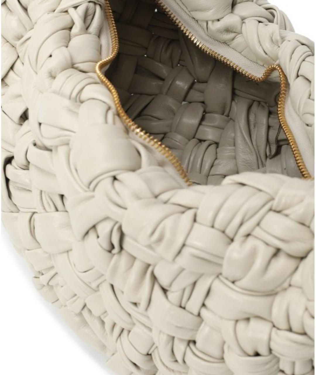 BOTTEGA VENETA Серая кожаная сумка с короткими ручками, фото 4