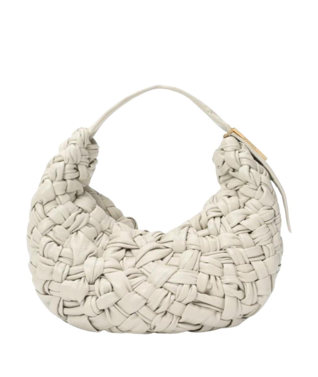 BOTTEGA VENETA Серая кожаная сумка с короткими ручками, фото 1