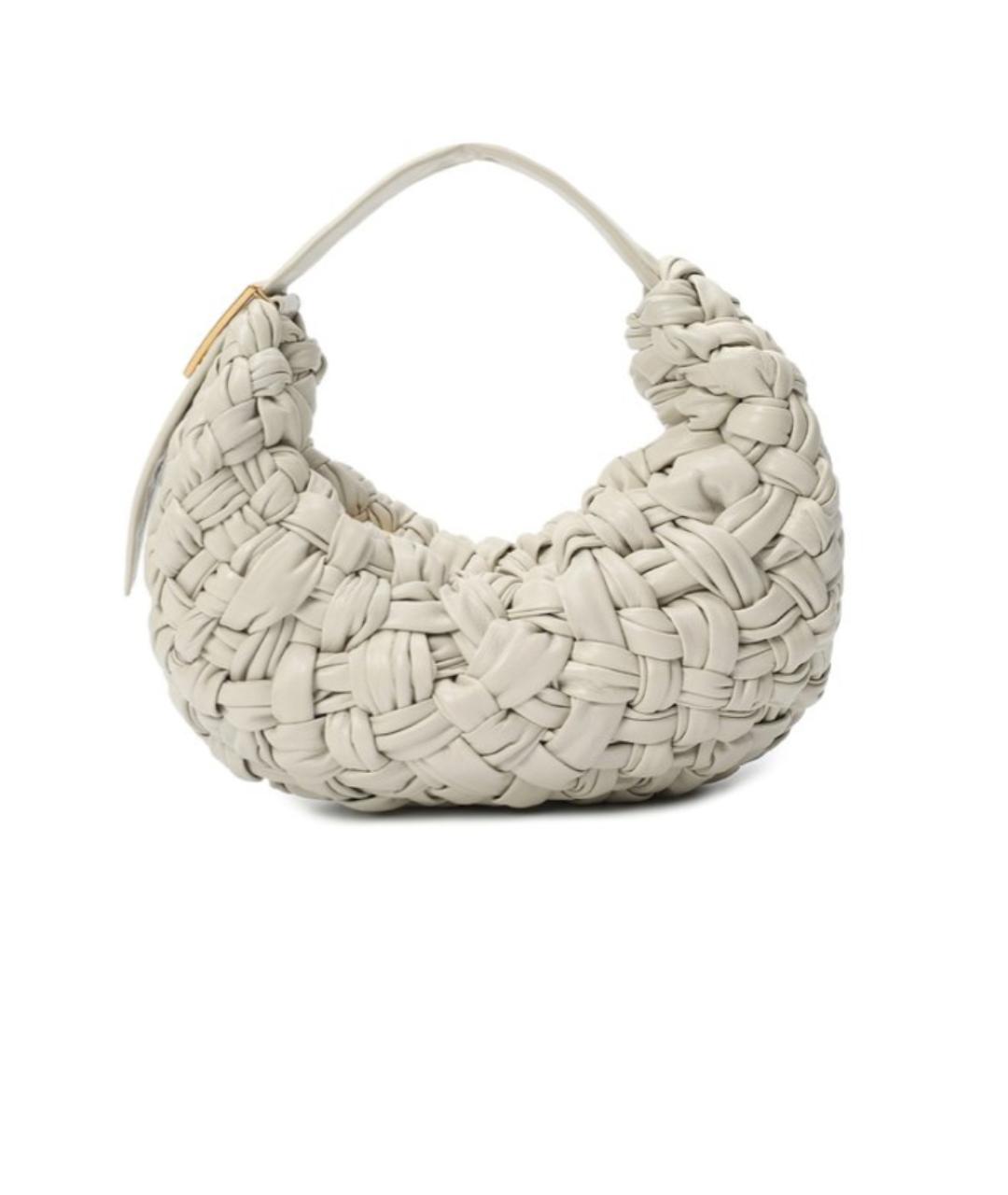 BOTTEGA VENETA Серая кожаная сумка с короткими ручками, фото 2