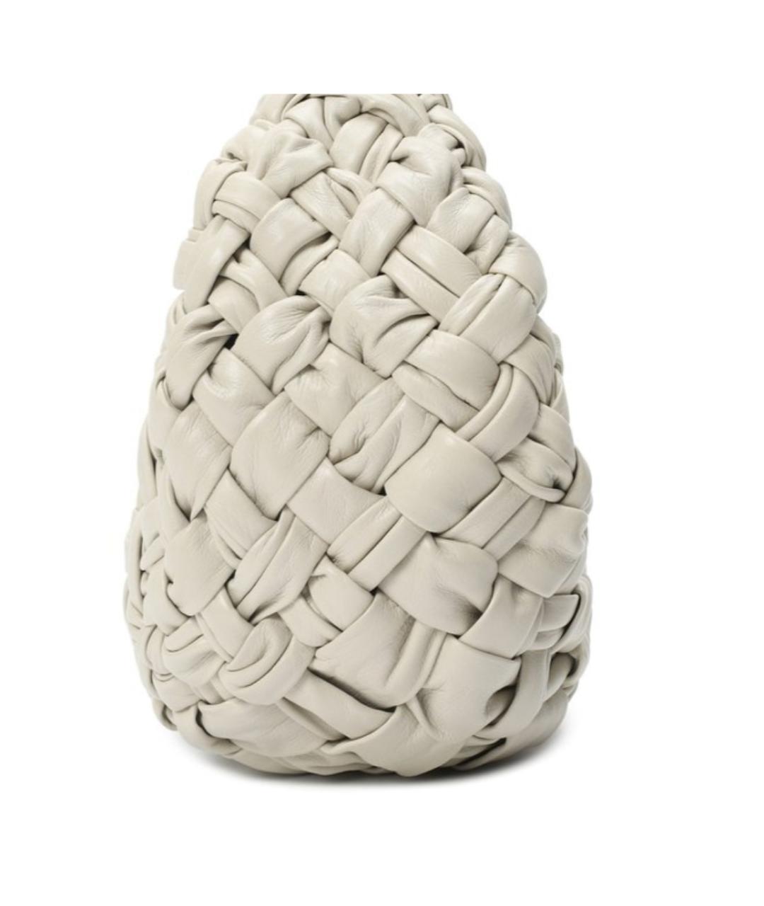 BOTTEGA VENETA Серая кожаная сумка с короткими ручками, фото 3