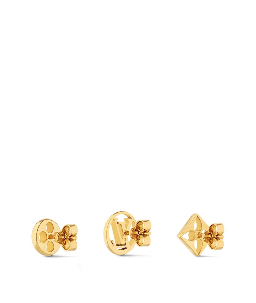 LOUIS VUITTON Золотые латунные серьги, фото 3