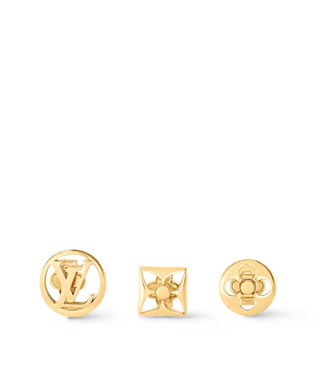LOUIS VUITTON Золотые латунные серьги, фото 6
