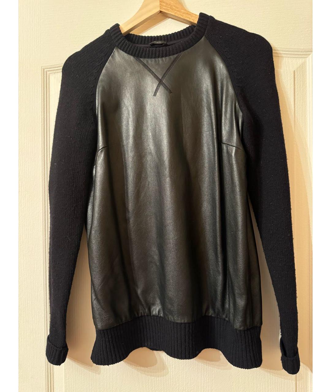 JOSEPH Черный кожаный джемпер / свитер, фото 7