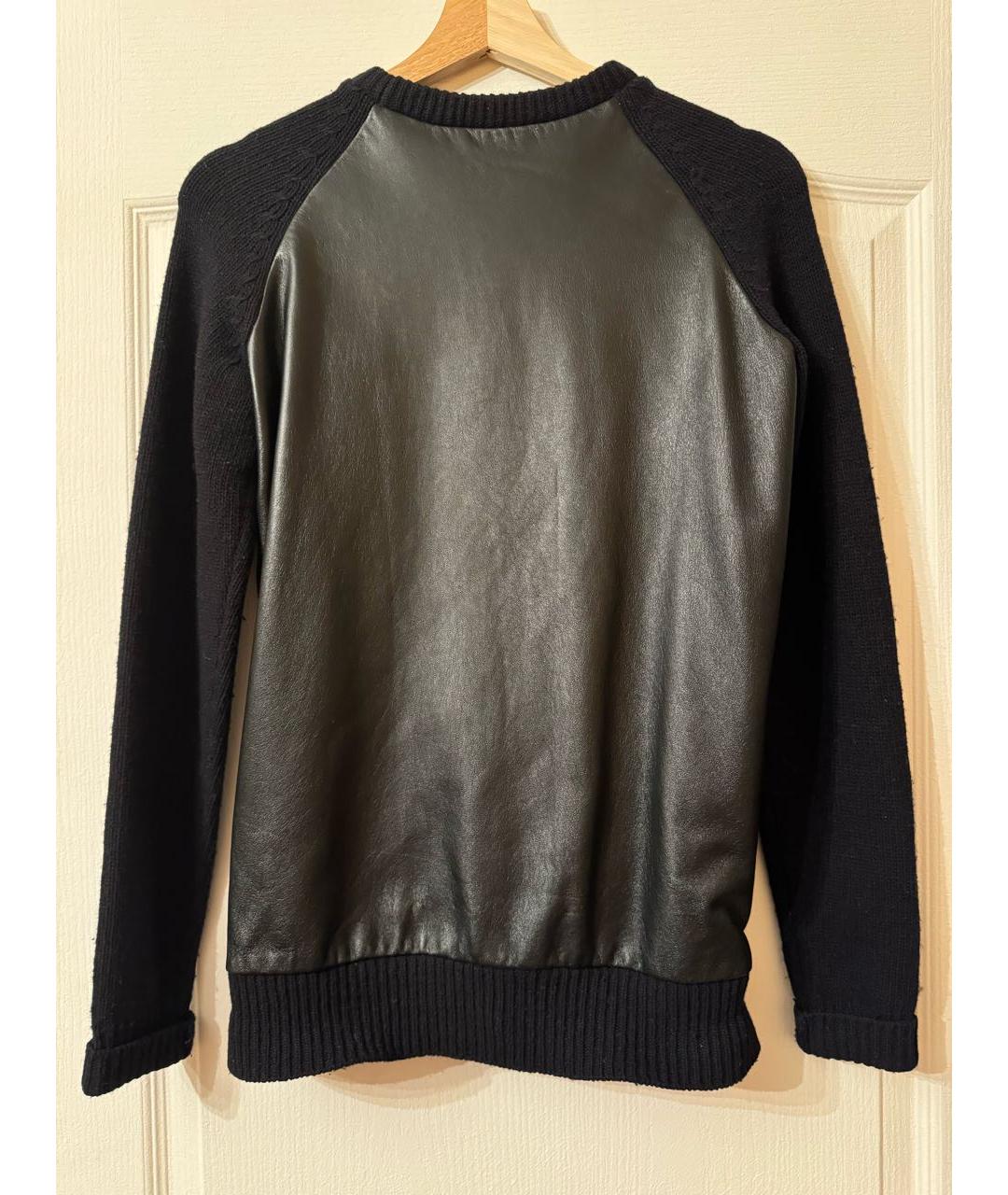 JOSEPH Черный кожаный джемпер / свитер, фото 2