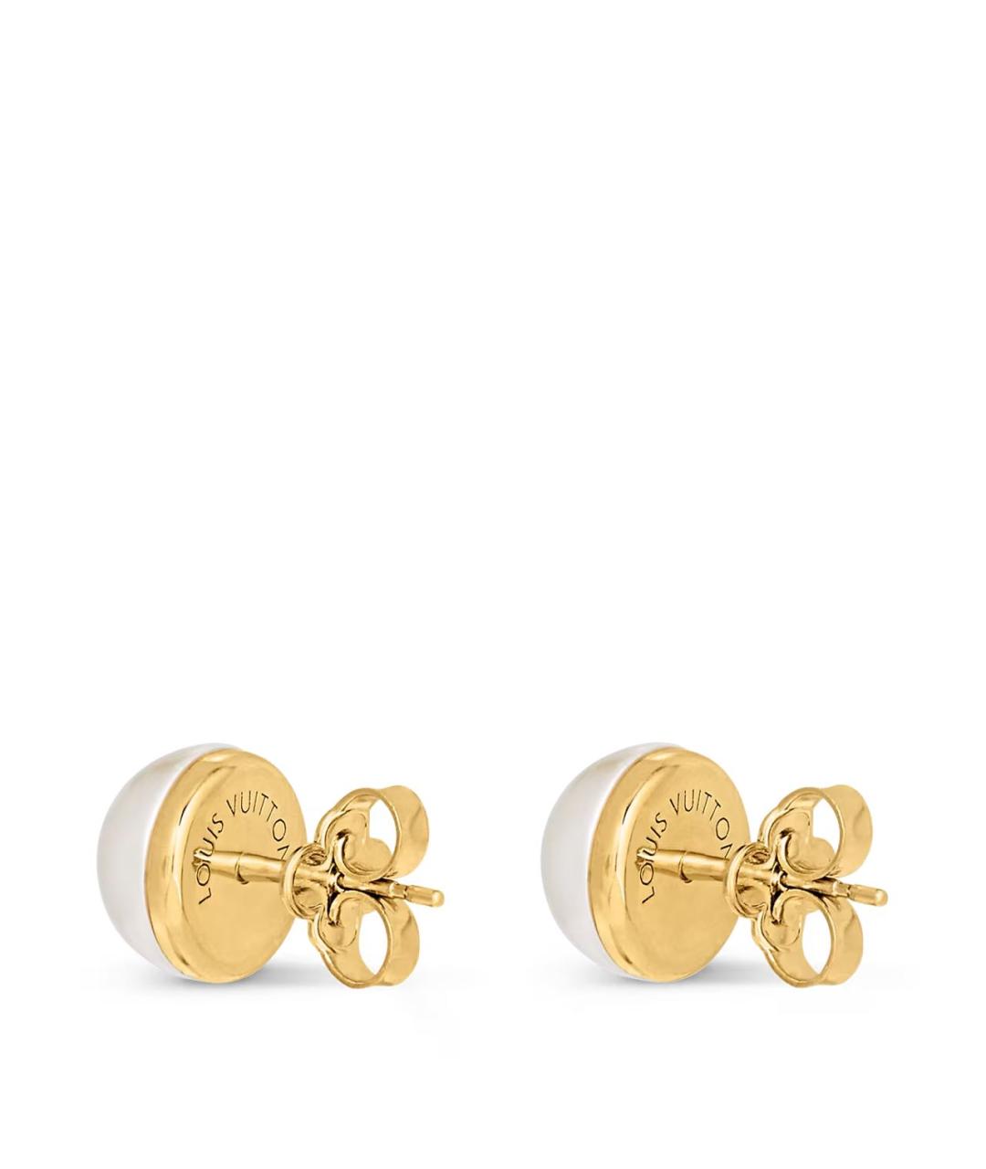 LOUIS VUITTON Золотые металлические серьги, фото 3