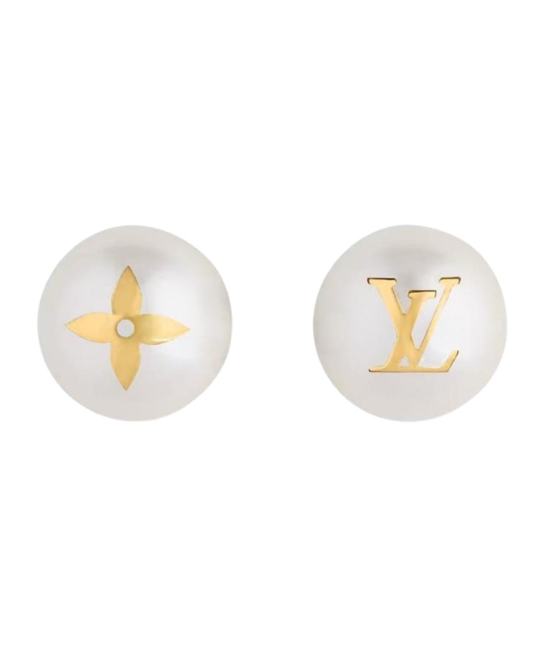 LOUIS VUITTON Золотые металлические серьги, фото 1