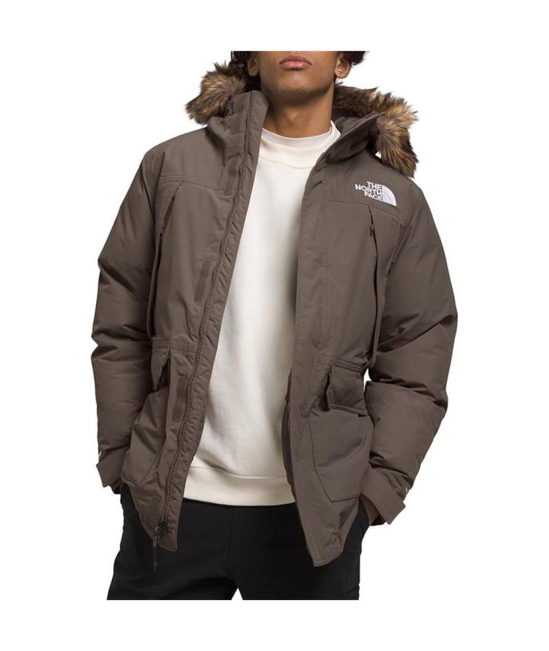 THE NORTH FACE Коричневый пуховик, фото 3