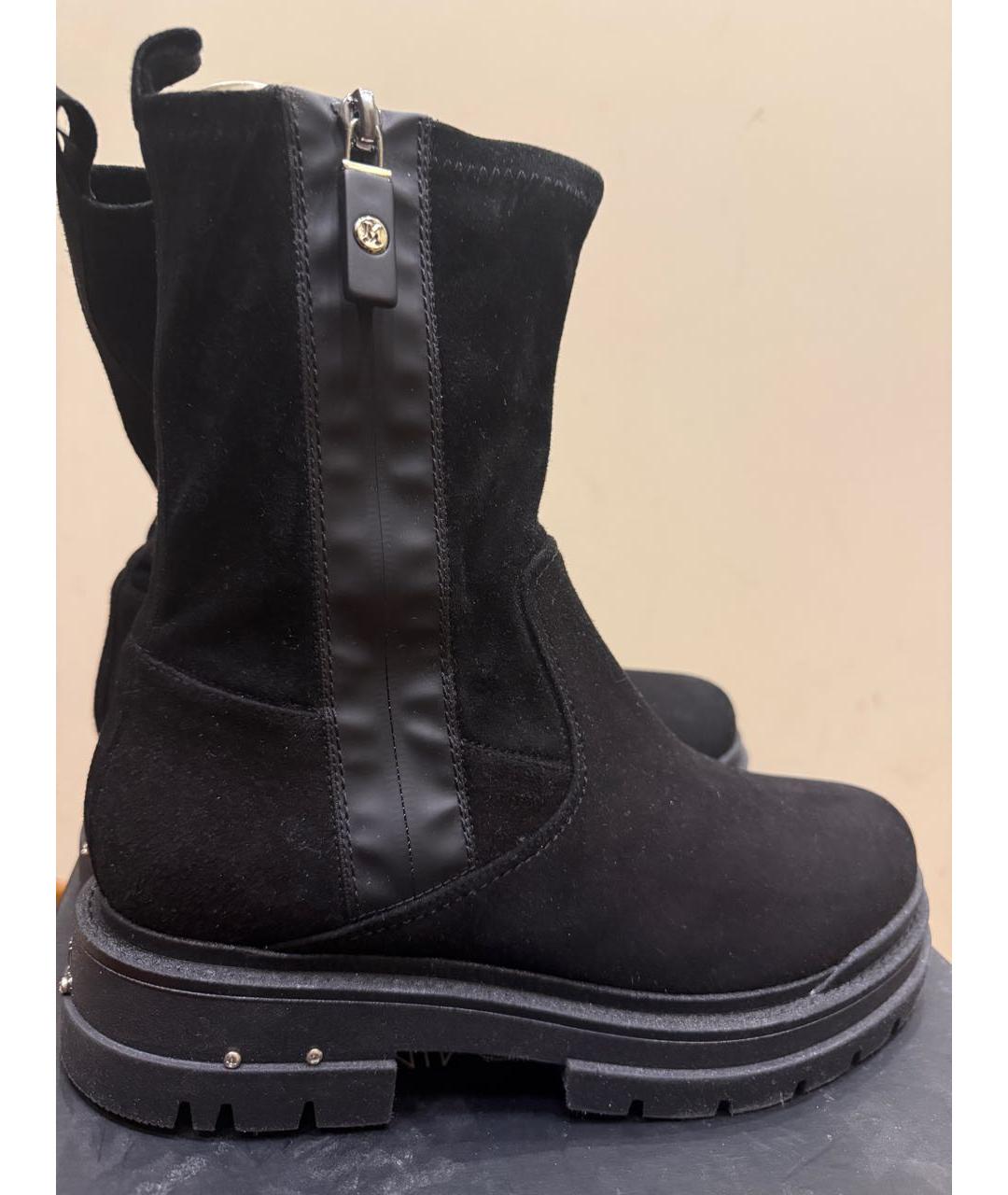 MAX MARA Черные замшевые полусапоги, фото 5