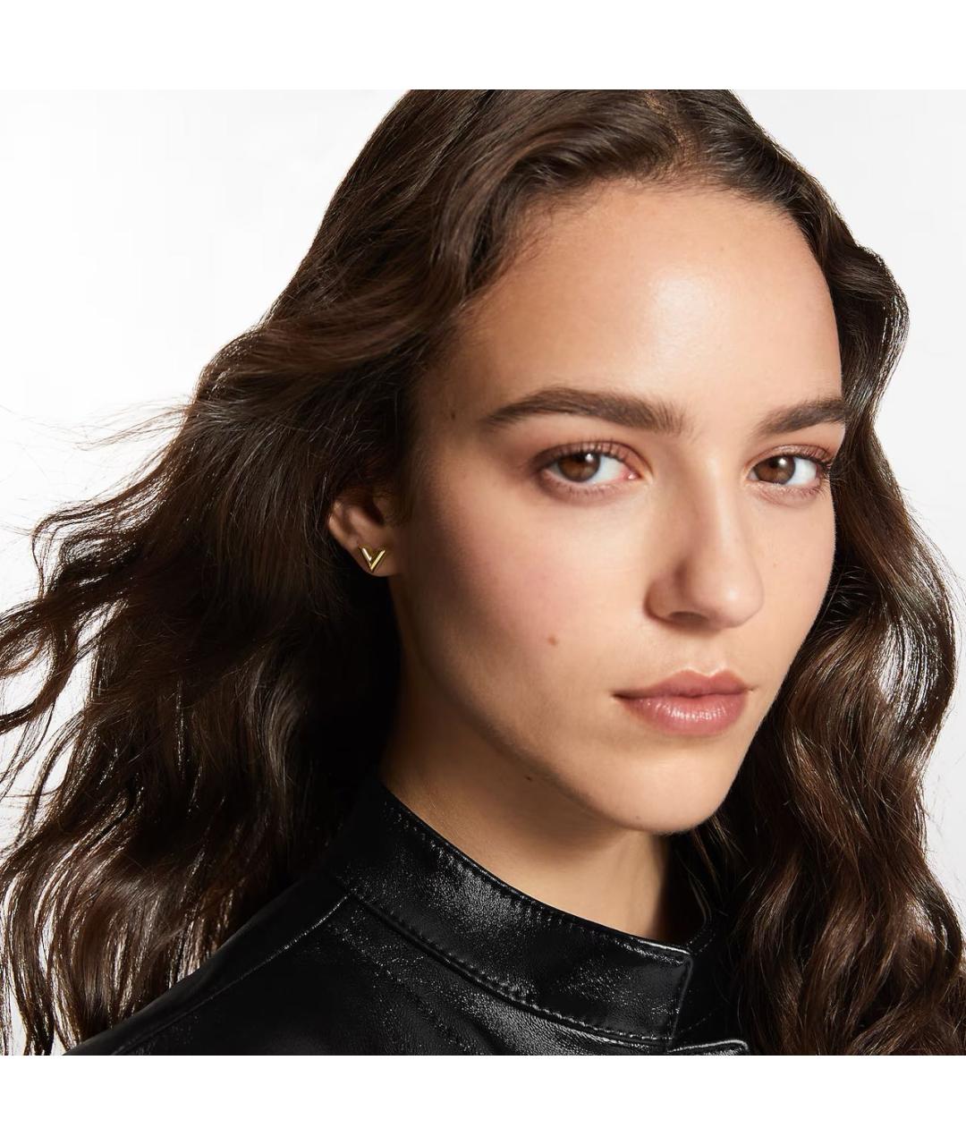 LOUIS VUITTON Золотые латунные серьги, фото 4