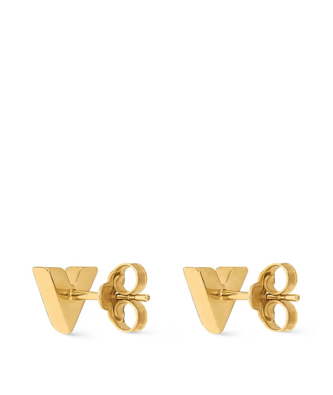 LOUIS VUITTON Золотые латунные серьги, фото 3