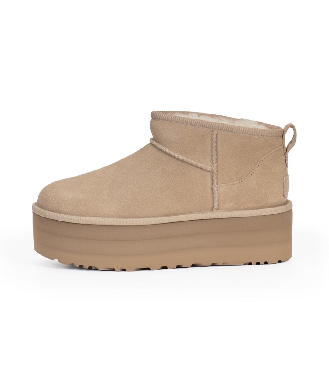 UGG AUSTRALIA Бежевые замшевые ботинки, фото 2