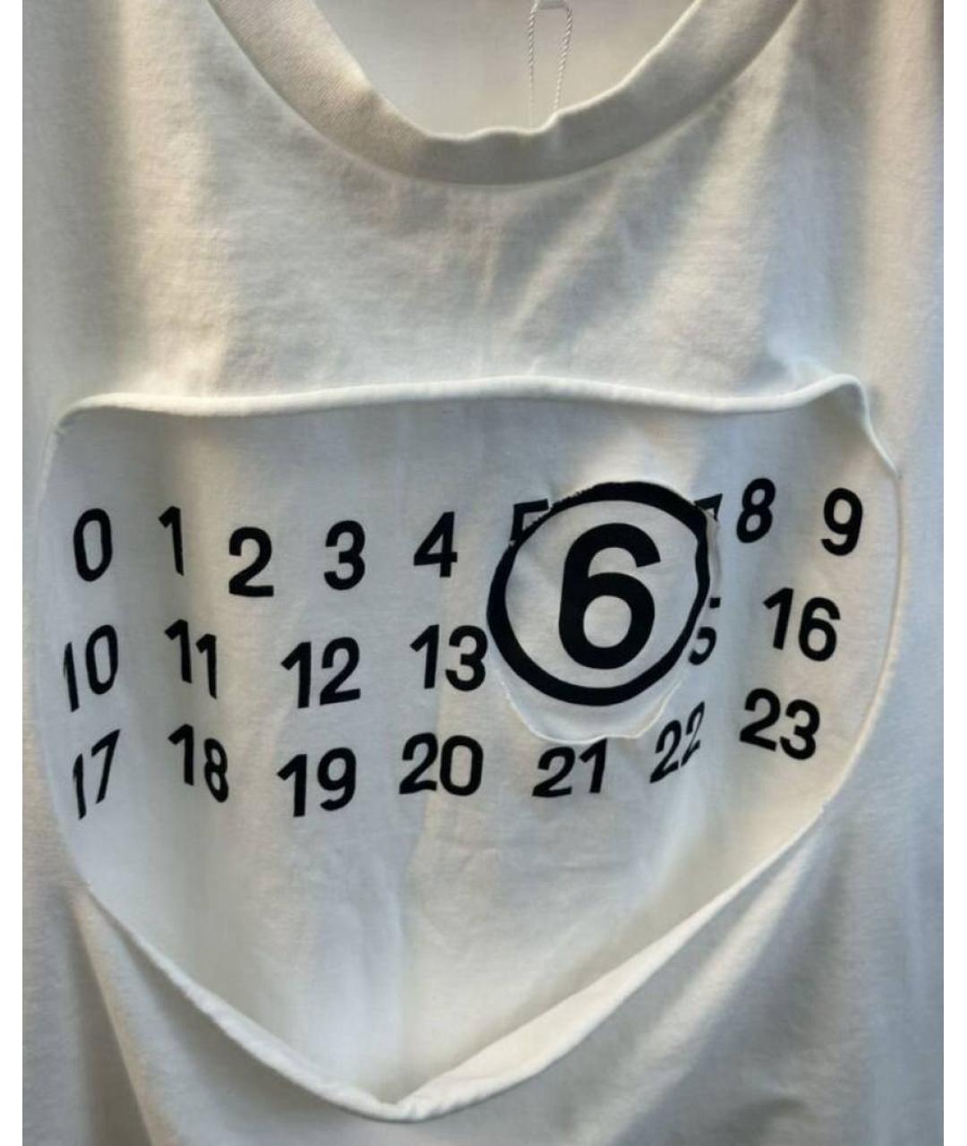 MM6 MAISON MARGIELA Белая хлопковая футболка, фото 2