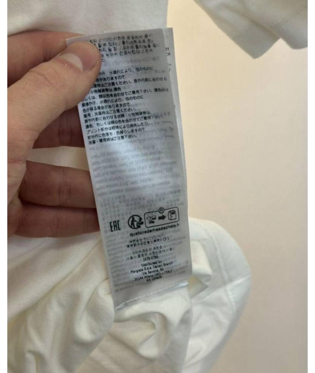 MM6 MAISON MARGIELA Белая хлопковая футболка, фото 8