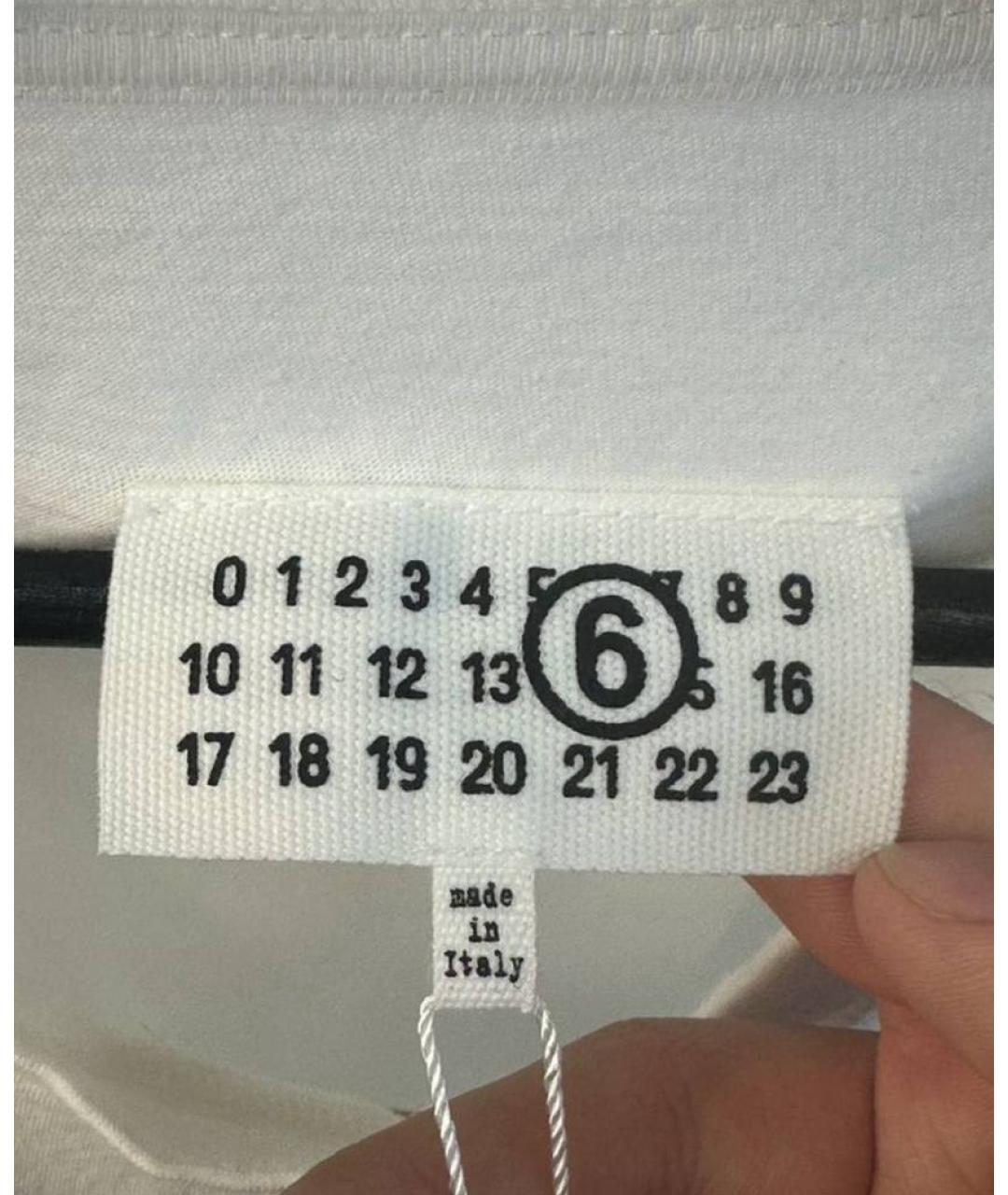 MM6 MAISON MARGIELA Белая хлопковая футболка, фото 4