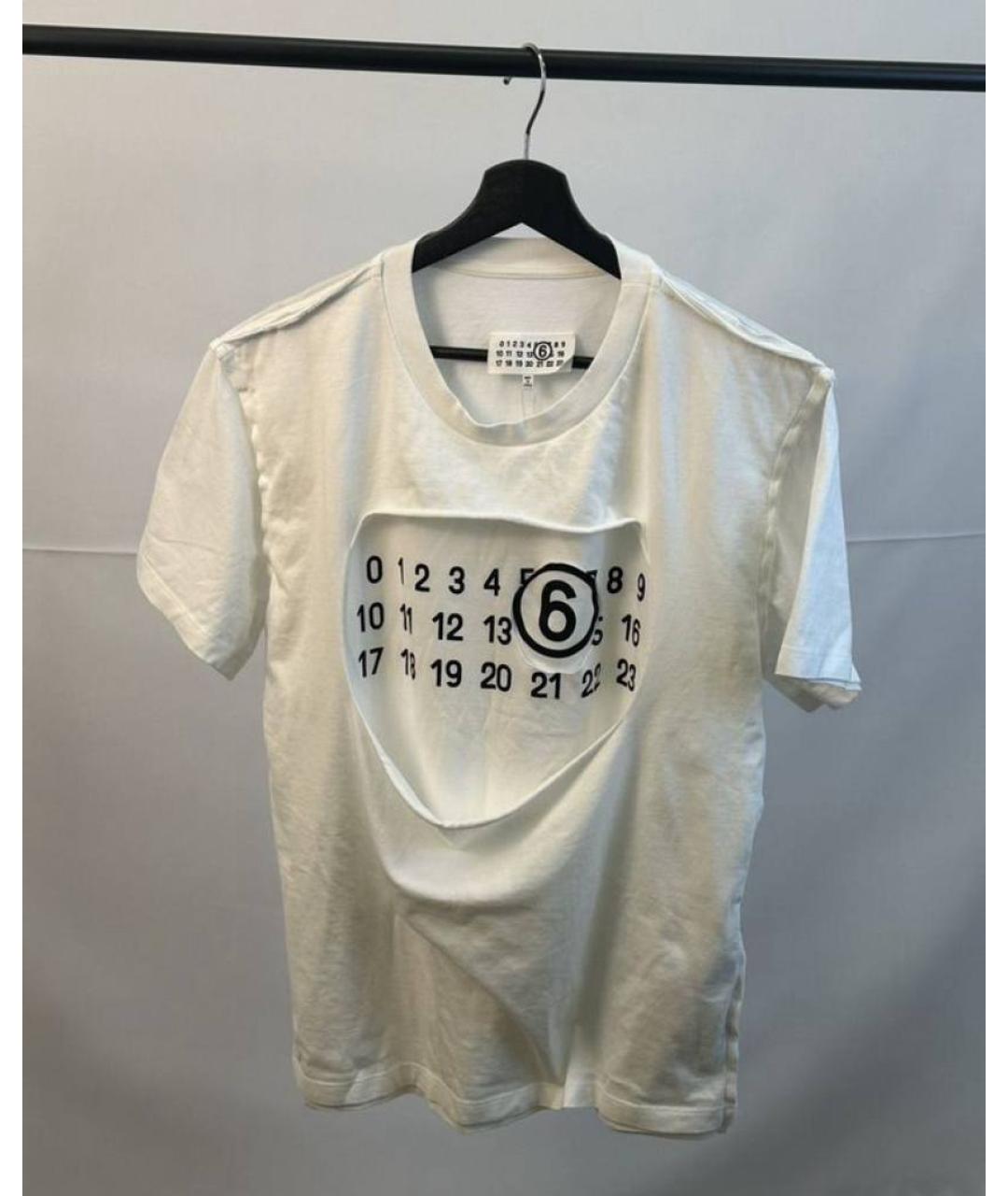 MM6 MAISON MARGIELA Белая хлопковая футболка, фото 9