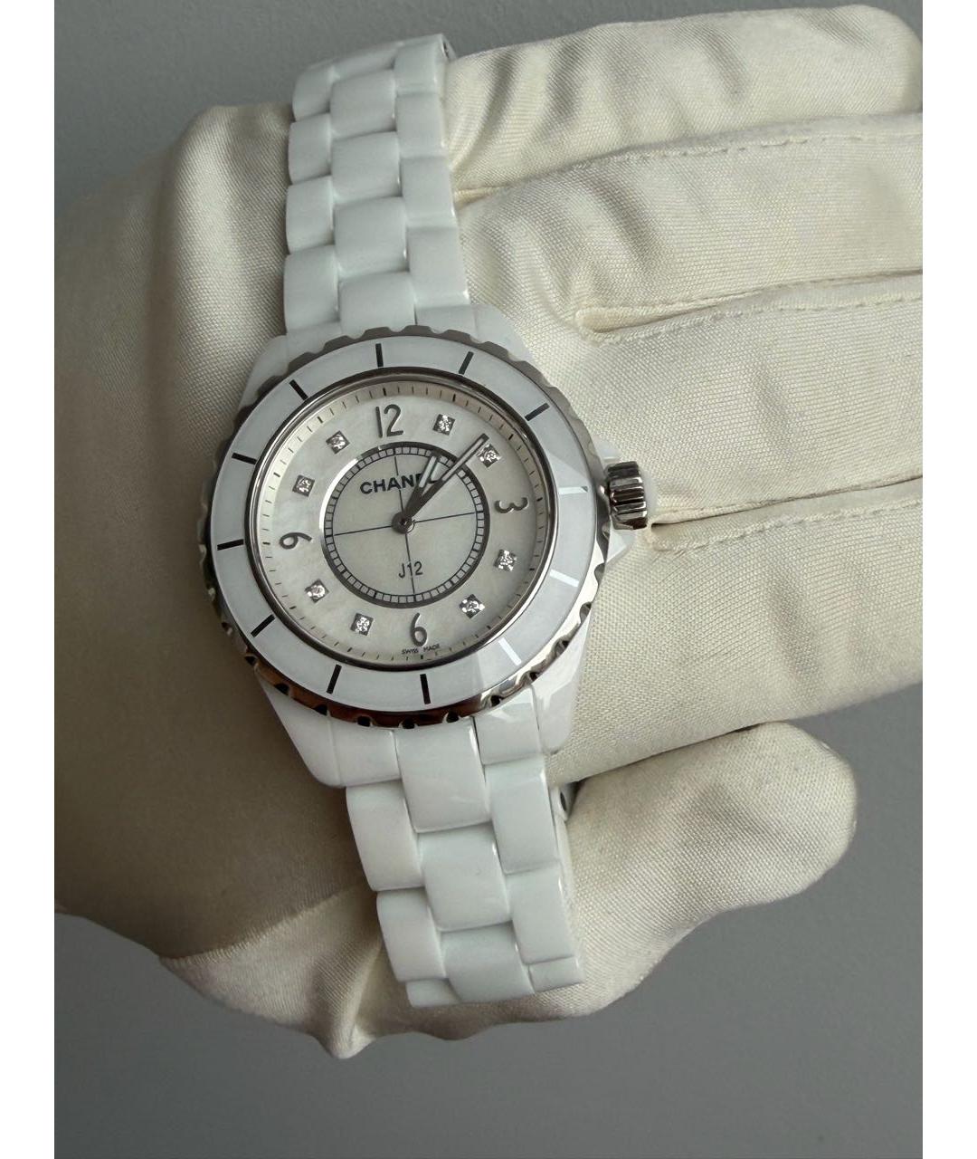 CHANEL Белые керамические часы, фото 4