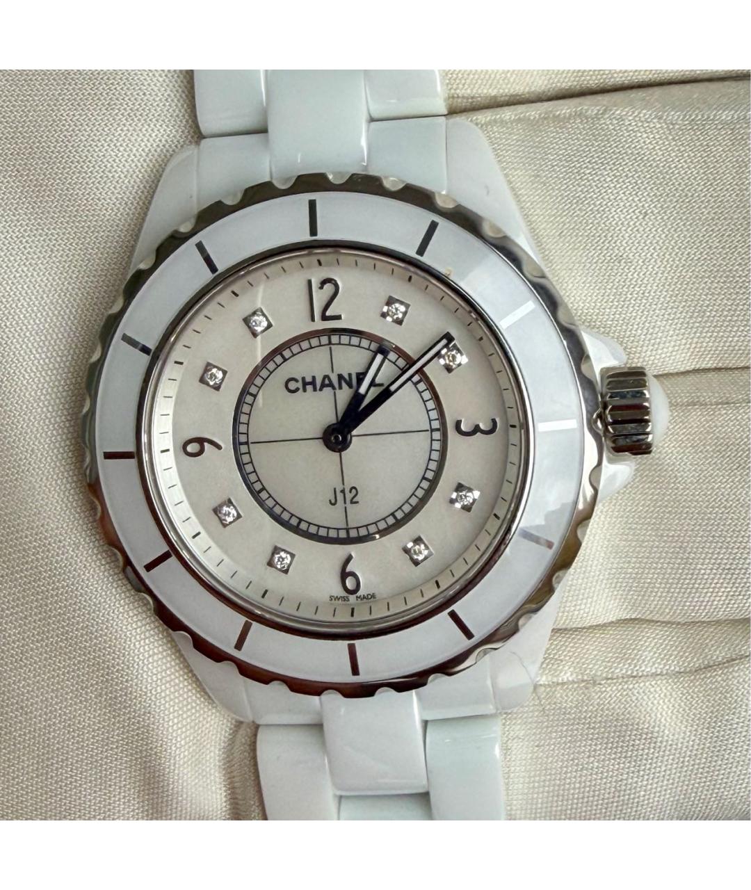 CHANEL Белые керамические часы, фото 2