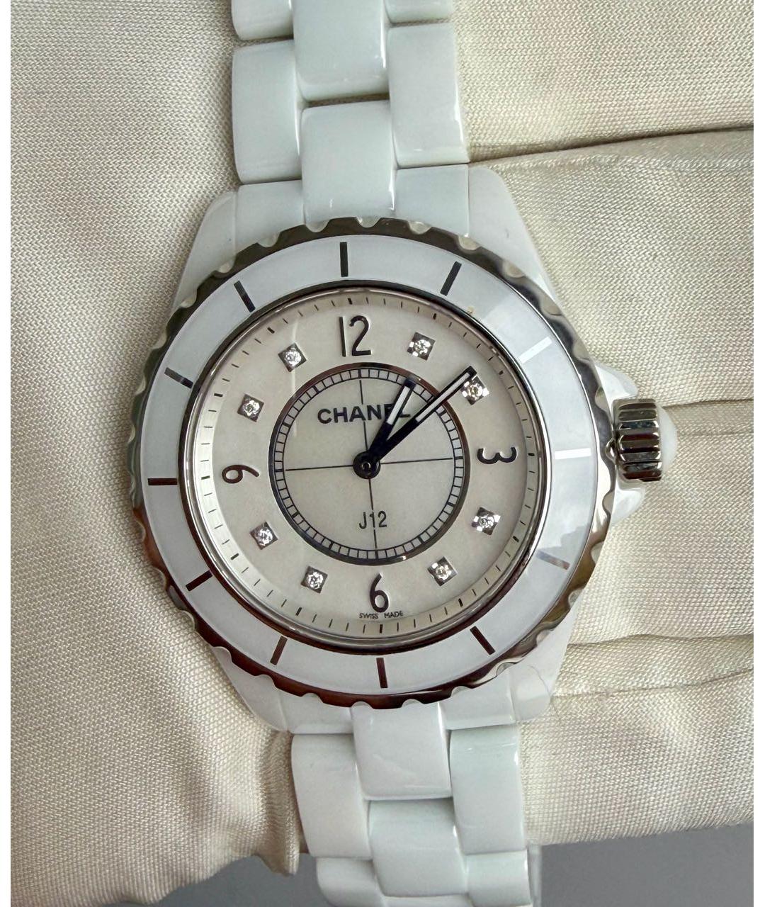 CHANEL Белые керамические часы, фото 3
