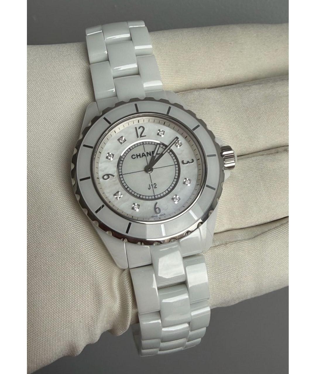 CHANEL Белые керамические часы, фото 6
