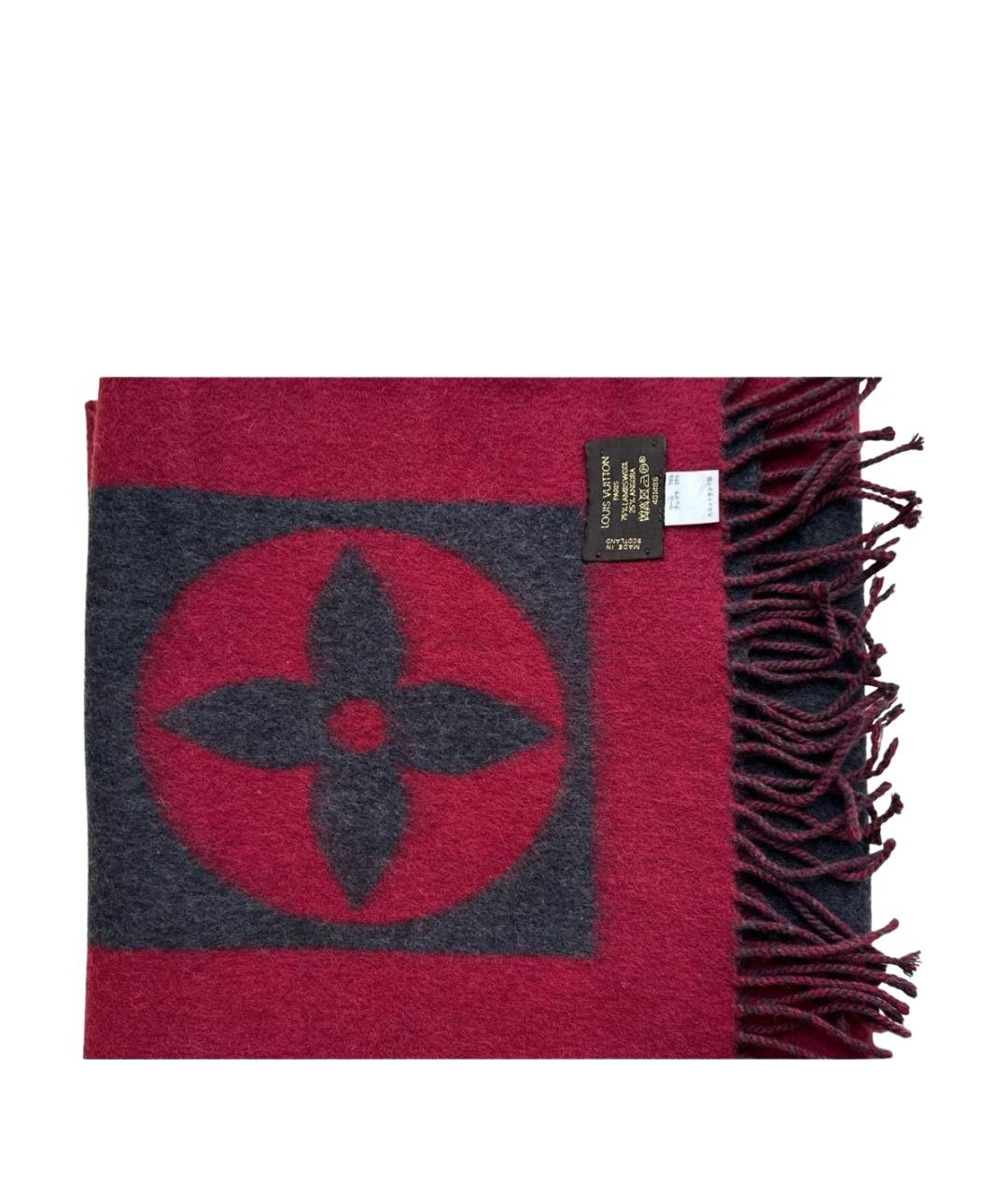 LOUIS VUITTON Серый шерстяной шарф, фото 1