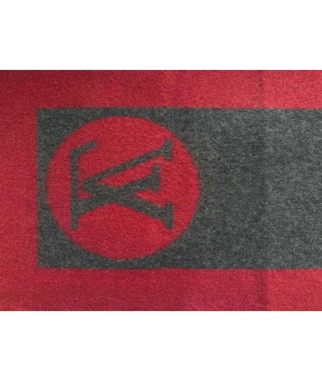 LOUIS VUITTON Серый шерстяной шарф, фото 6